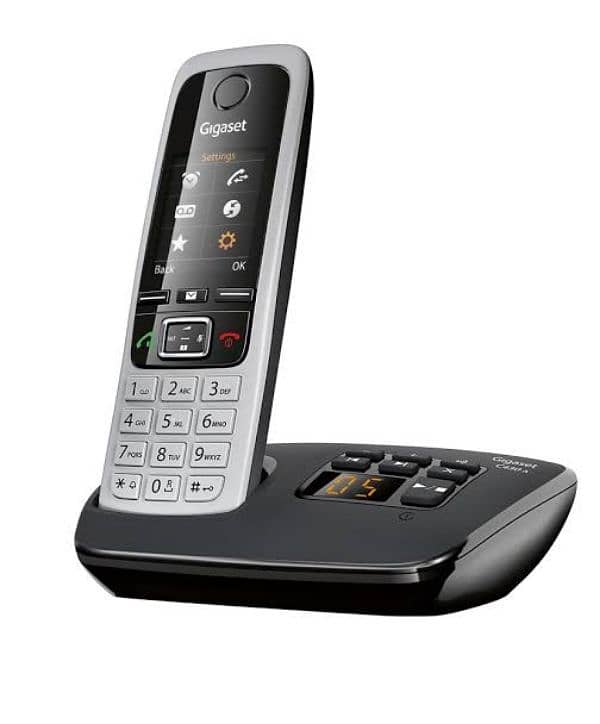 Panasonic Single Cordless Telephone, Black and Silver 8