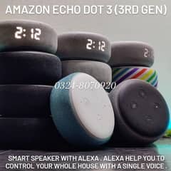 Amazon Echo Dot 3 (3rd Generation) Smart Speaker with Alexa Home light