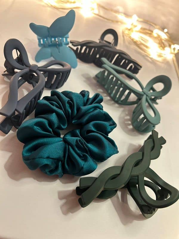 Pack of 4 Hair accessories, get one small clip for FREE 3