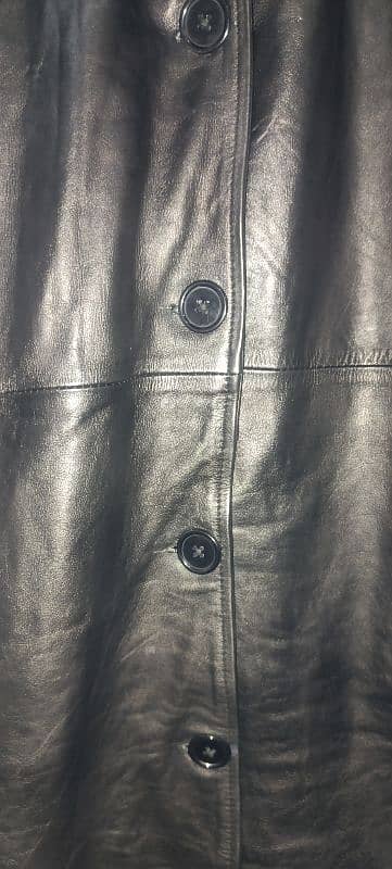 Original leather smart ladies long coat. size mentioned 7