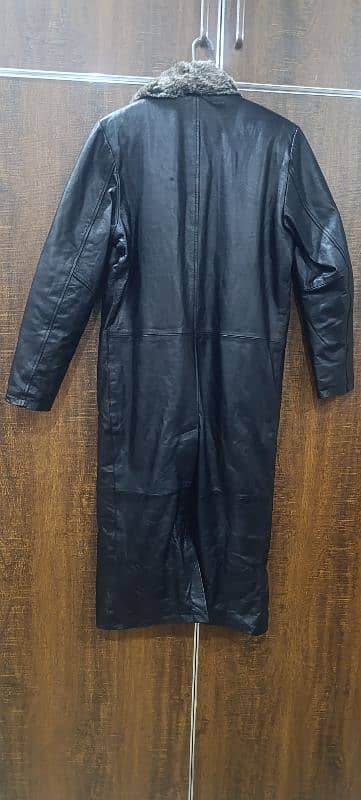 Original leather smart ladies long coat. size mentioned 10