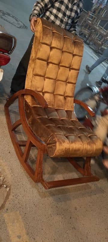 Easy chair/ Rocking Chair Solid wood kikar 03o74o15143 M Waheed Whatsp 1