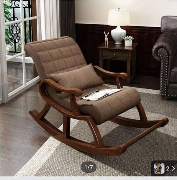 Easy chair/ Rocking Chair Solid wood kikar 03o74o15143 M Waheed Whatsp 5