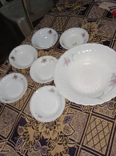 Castrd dinner set one big bowl 6 paltes