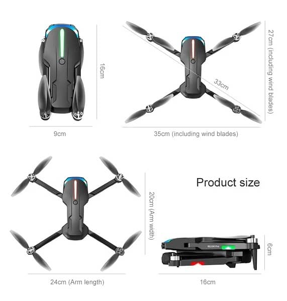 HD Drone Camera, Non-DJI Stable Drone with Brushless Motors 2