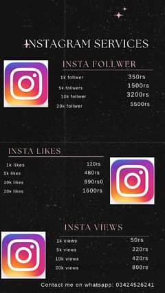 to increase your Instagram you'tube and TikTok service