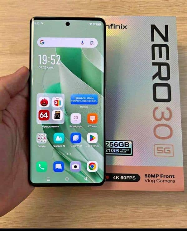 infinix zero 30 5g   12/256 just like box open 0