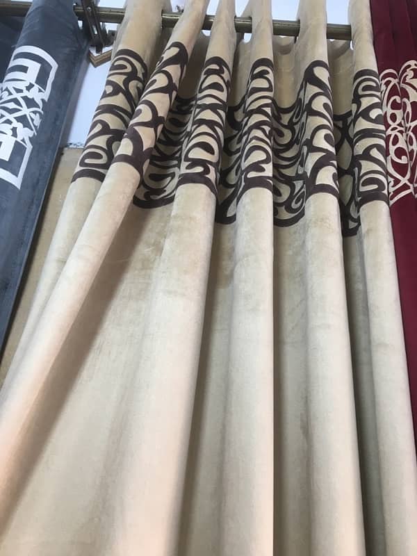 aplik curtains velvet 4.5 chorai 8 lambai 8