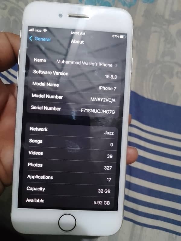 Iphone 7 32 GB PTA Approved 1