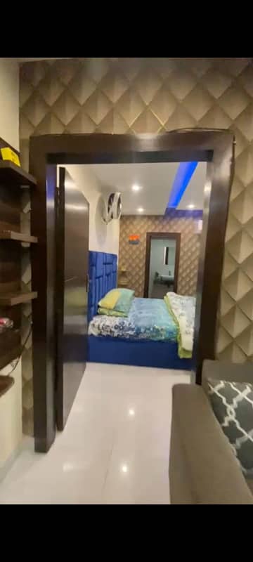 1 BED BRAND NEW FULL FURNISHED FULLY LUXURY IDEAL EXCELLENT GOOD FLAT FOR RENT IN BAHRIA TOWN LAHORE 3