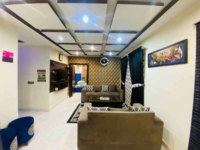 1 BED BRAND NEW FULL FURNISHED FULLY LUXURY IDEAL EXCELLENT GOOD FLAT FOR RENT IN BAHRIA TOWN LAHORE 19