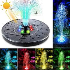 solar garden fountain lights