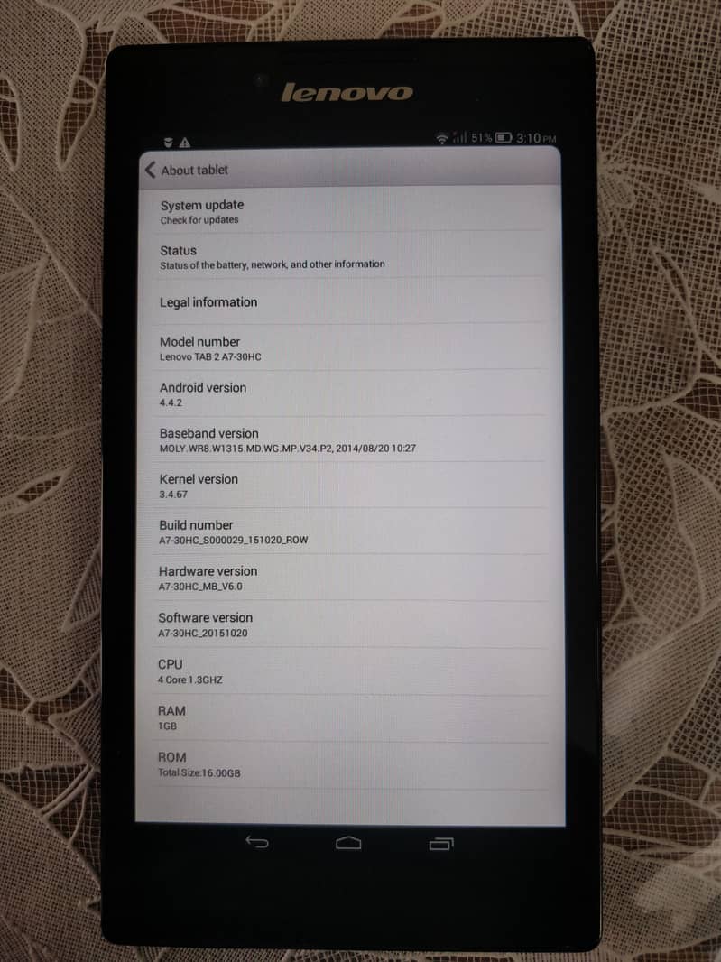 Lenovo Tab 2 A7-30 1