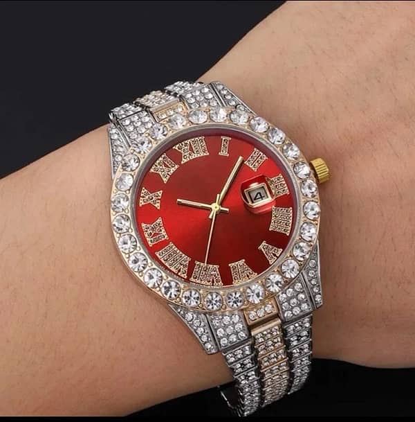 Luxury Men’s Diamonds Watch With Stainless Braclet 3