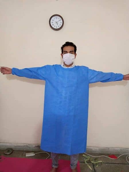 Non woven disposable surgical isolation reinforce doctor gown 50 60GSM 0