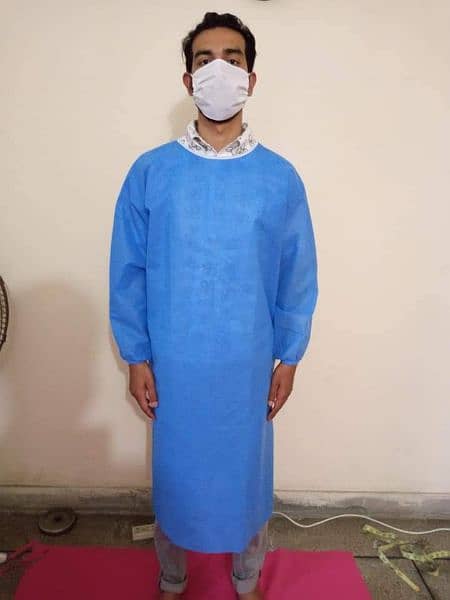 Non woven disposable surgical isolation reinforce doctor gown 50 60GSM 2