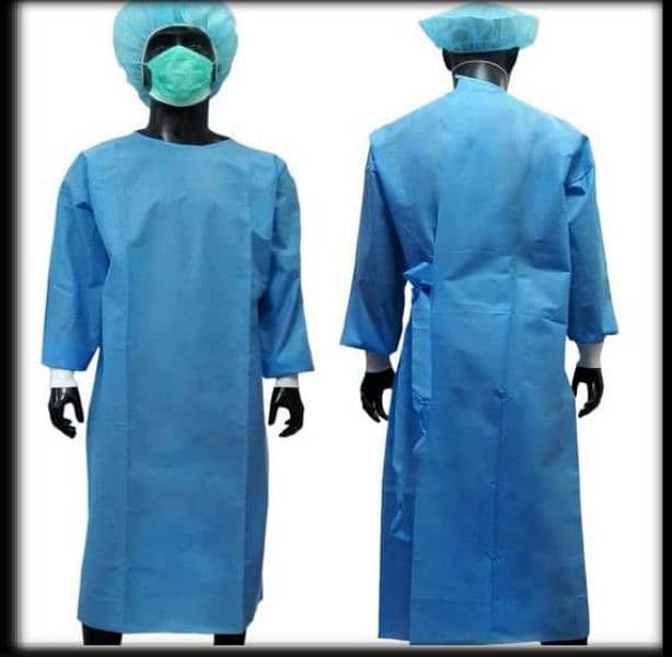 Non woven disposable surgical isolation reinforce doctor gown 50 60GSM 7