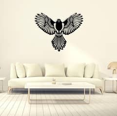 Elegant Black Bird Design Wall Art - Stylish MDF Laminated Décor