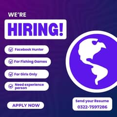 Online Facebook Job | Girls Facebook Hunter Required