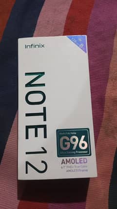 Infinix note 12 pubg master mobile g96 processer chipp box charger