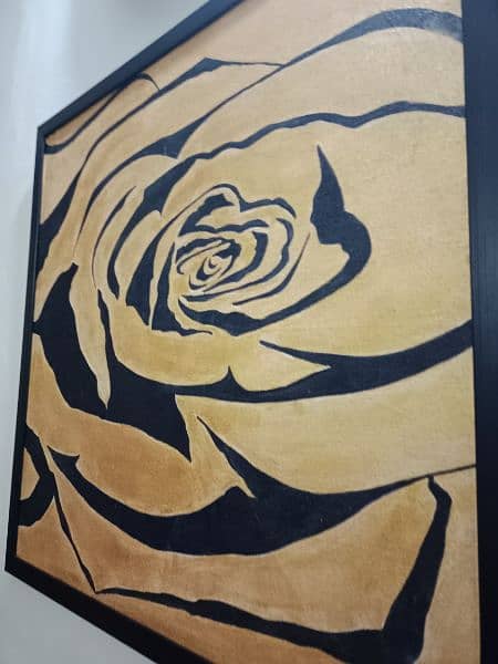 Golden Rose Painting framed 1