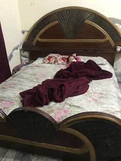 King size double bed with side tables in excellent condition for sale.