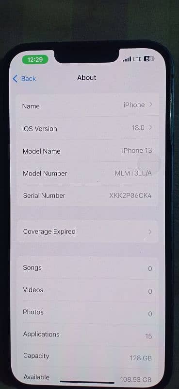 Iphone 13 official PTA approved 128gb 2