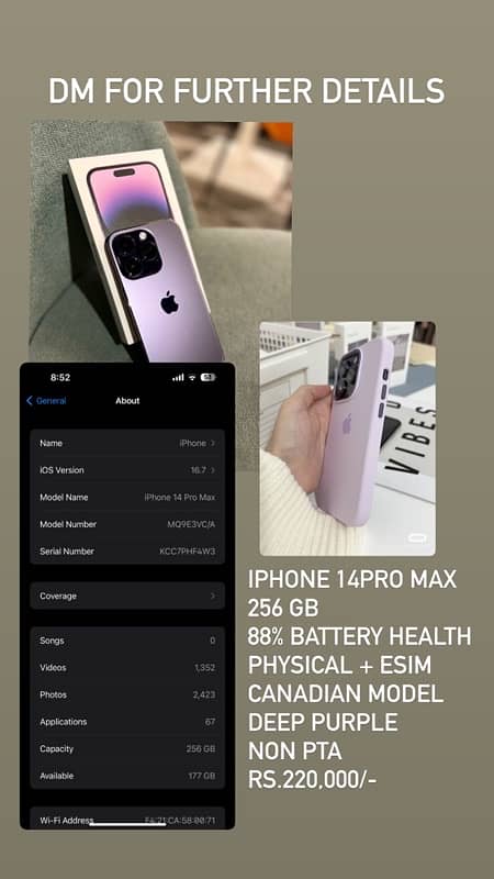 iphone 14 pro max 256gb deep purple 2