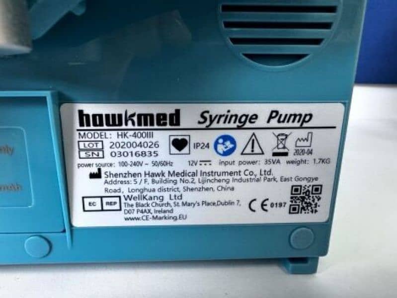 Hawkmed Syringe pump 2