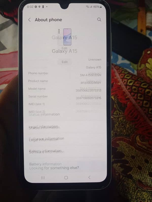 samsung galaxy a15 bilkul new 8 256 0