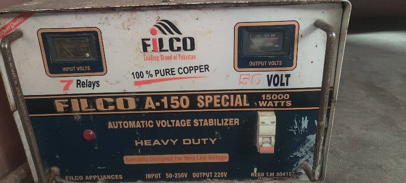 Filco Stabilizer 15000 watts/100% pure copper 0