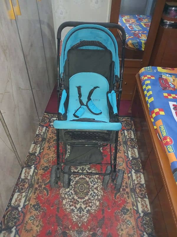 New Unused Pram Double Tyre Strong & Brandaed  -چار بجے کےبعدکال کریں 2