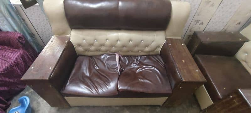 6 Seater Sofa Set for sale (Rexine) 2