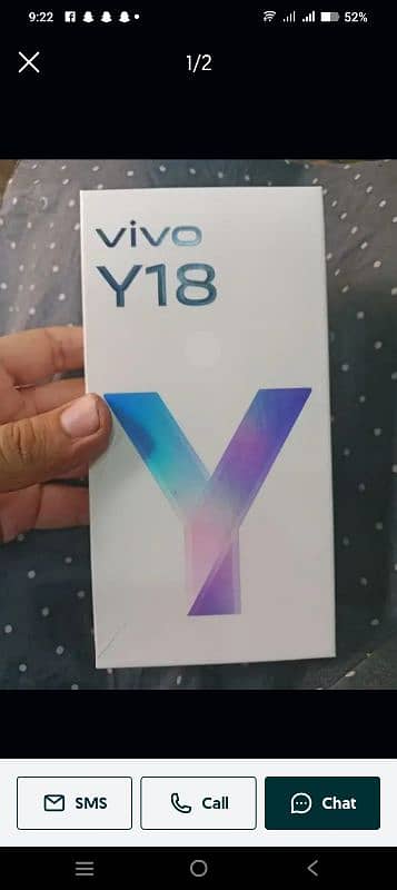 vivo y18 6.128 complete box nd full warrenty only 10 day use 2