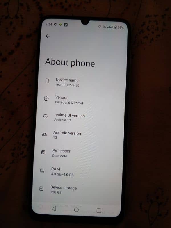 realme note 50 ram (4+4gb) Rom 128gb (0326)(1921261) 2