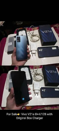 Vivo V21e 8+4/128 with Original Box Charger