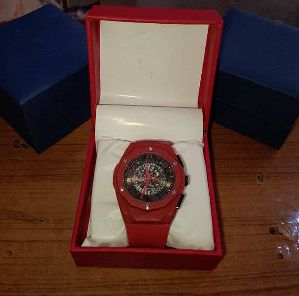 Red Hublot Watch for Mens 0