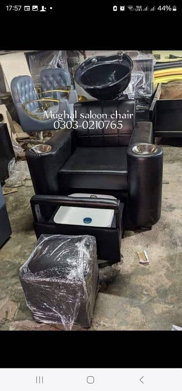 salon chairs mani pedi cure troylle hair wash unit etc 6