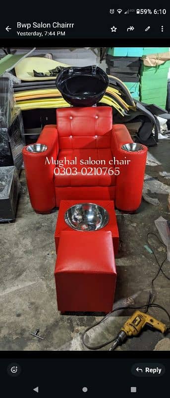 salon chairs hair wash unit mani pedi cure facial bed troylle etc 18