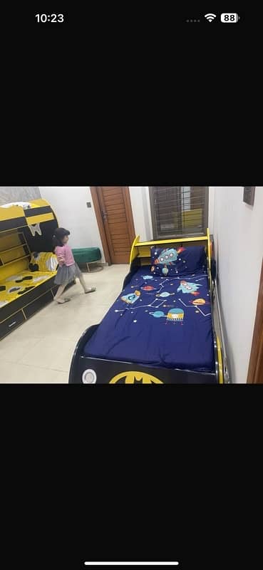 Bunk bed n car bed for kids 1