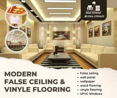 False ceiling | WPC wall Panel | vinyle flooring | Pvc wallpanel