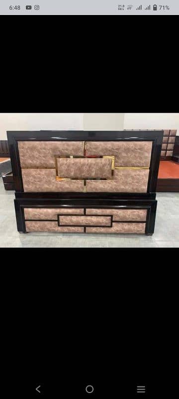 double bed / bed set / bed / wooden bed 6