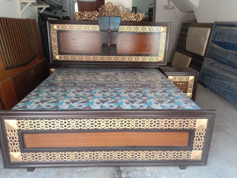 double bed / bed set / bed / wooden bed 12