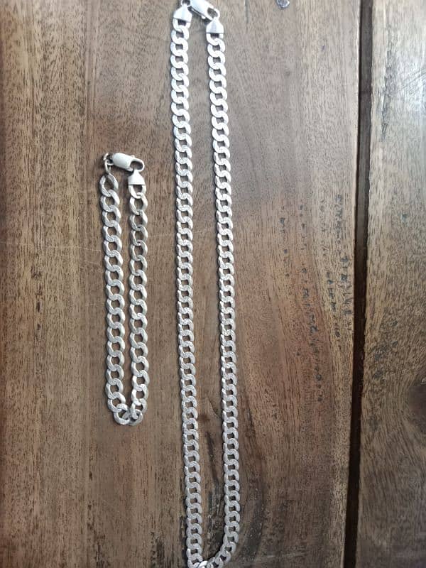 SILVER CHAIN (925) MADE BY ITLAY PURE CHANDI 2 CHAIN 0