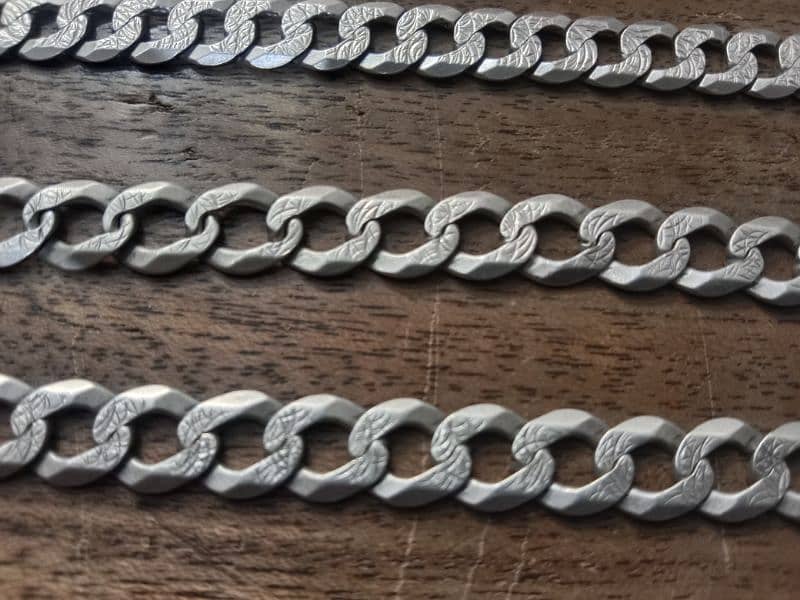 SILVER CHAIN (925) MADE BY ITLAY PURE CHANDI 2 CHAIN 3