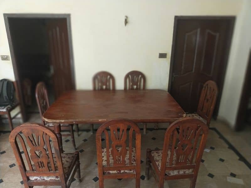 Wood Dining table with 6 chairs 3