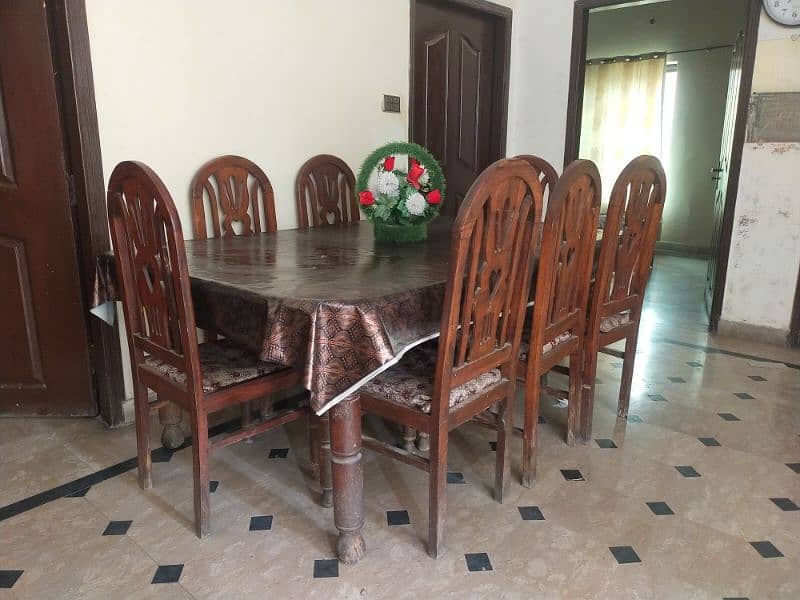 Wood Dining table with 6 chairs 5