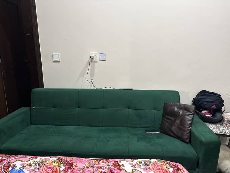 Sofa cum bed  and table with 4 chairs 0