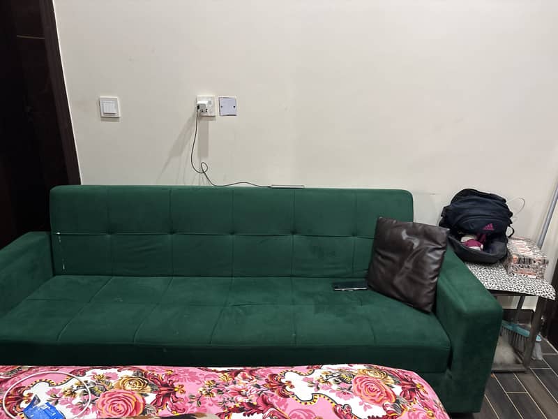 Sofa cum bed  and table with 4 chairs 1