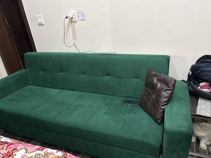 Sofa cum bed  and table with 4 chairs 2